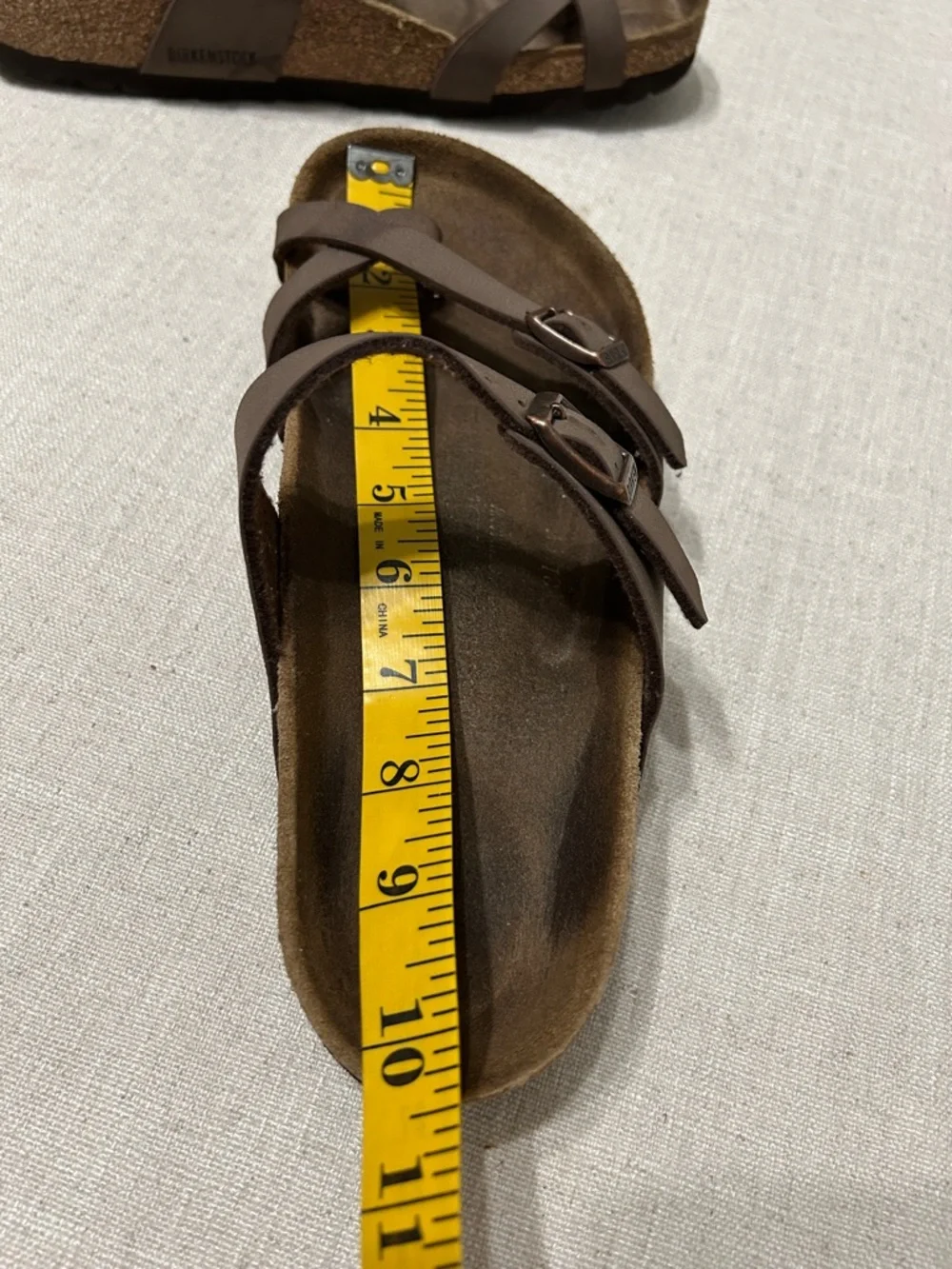 Birkenstock Mayari Sandals Brown Leather Crisscross Slide Women’s 39 - Picture 7 of 13